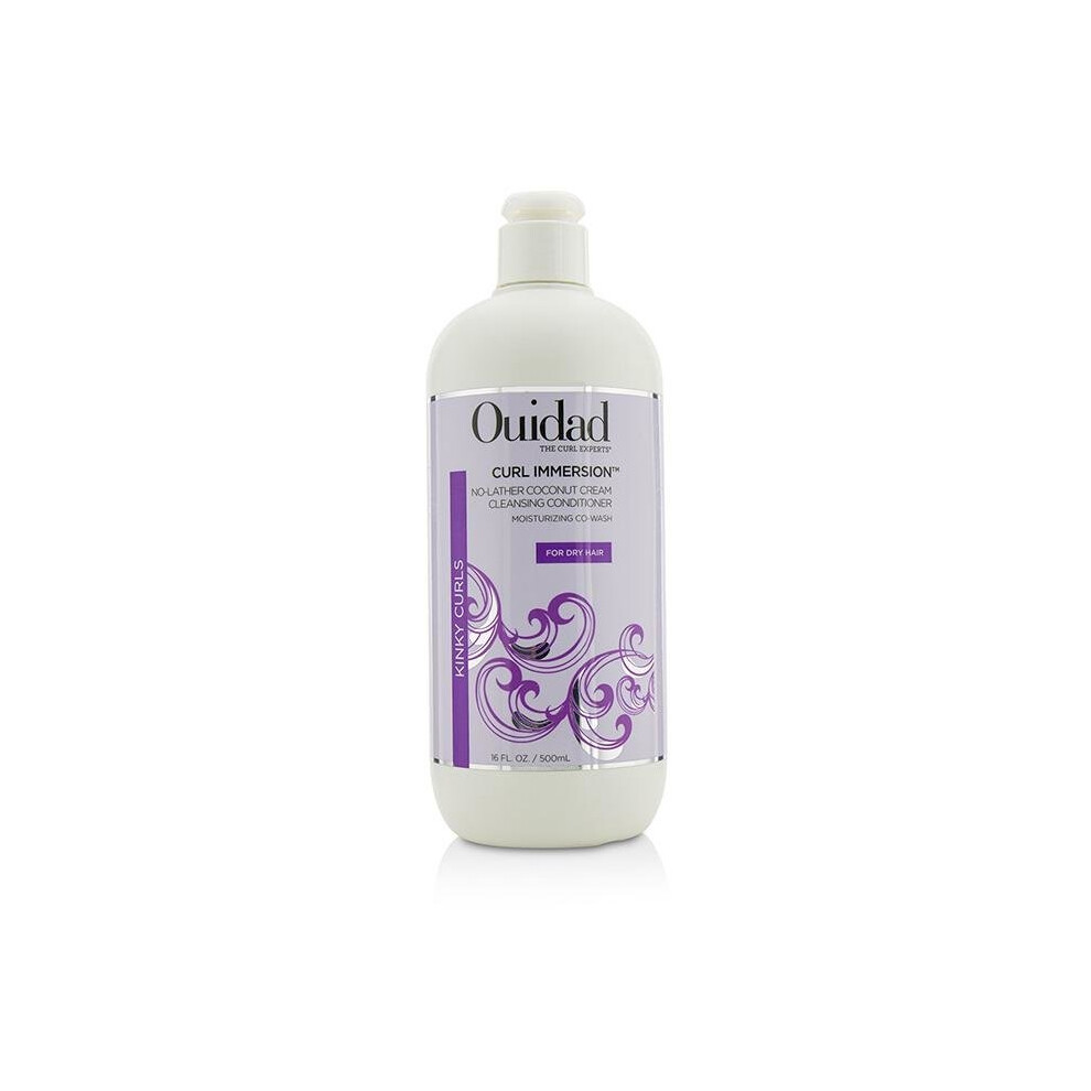 Ouidad Clear Curl Immersion No-Lather Coconut Cream Cleansing Conditioner (Kinky Curls) - 500Ml/16Oz