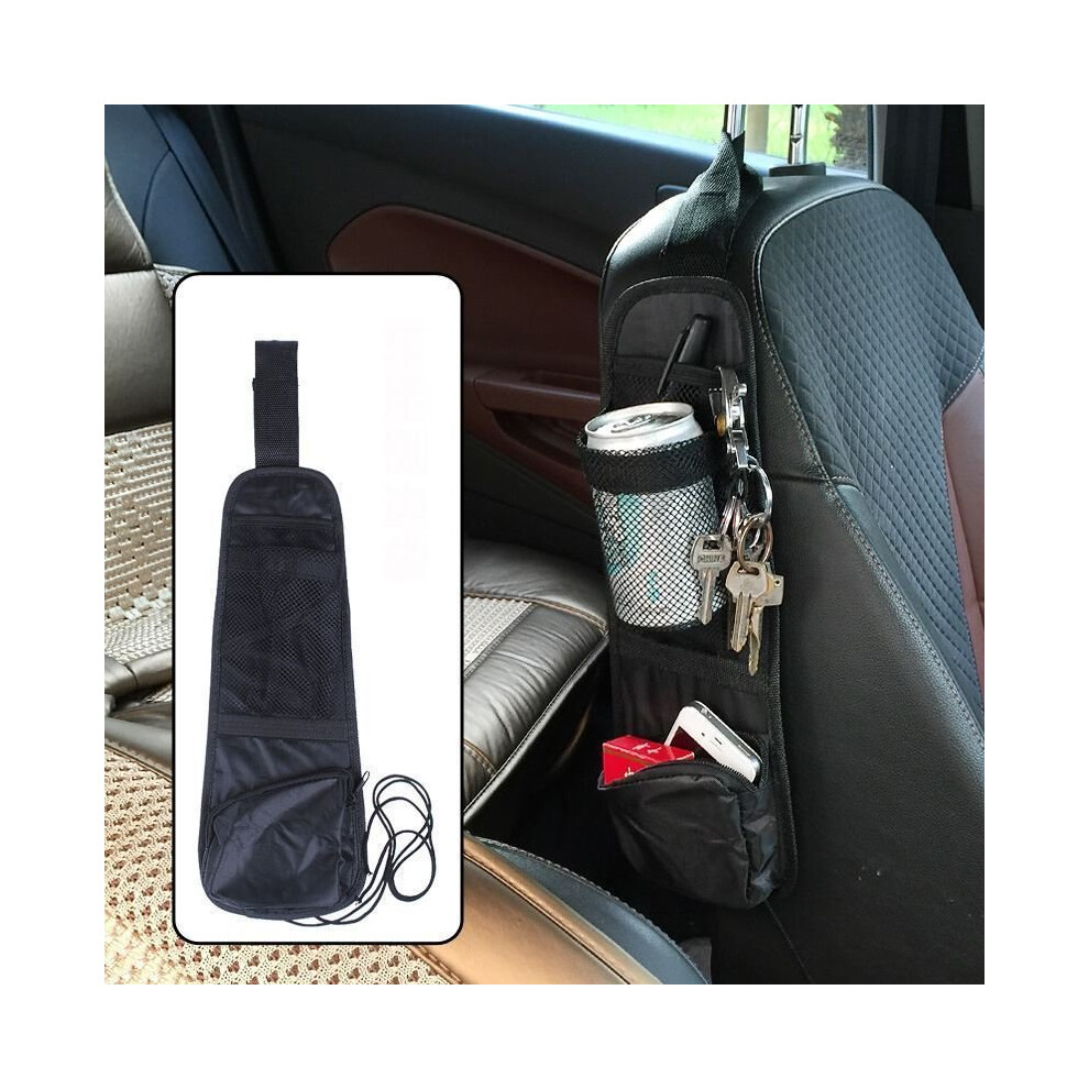 Vinsani Car Multi Side Pocket Seat Storage Hanging Bag Organise Pouch - Black 5055675885044