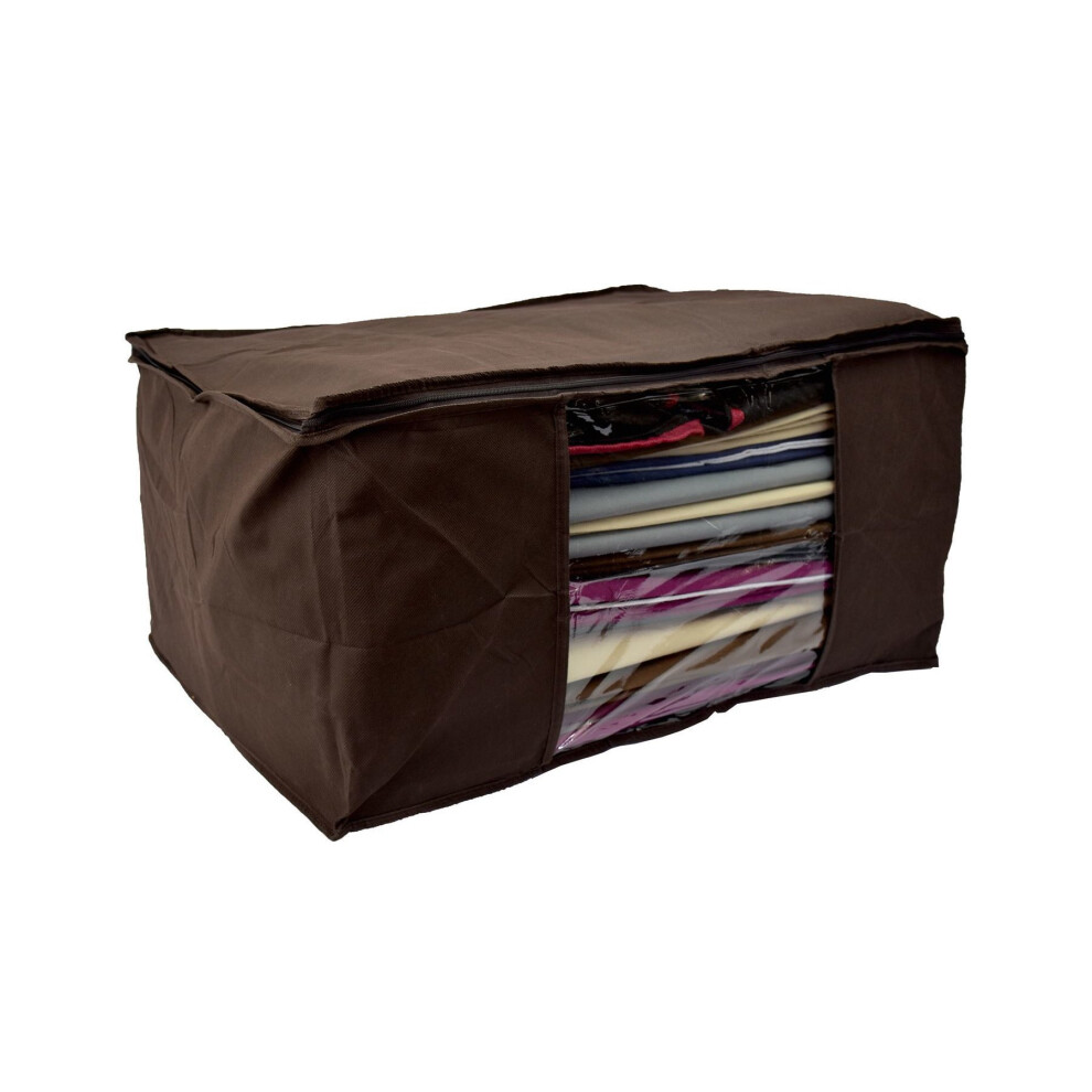 PACK OF 2 VinsaniÂ® STORAGE BAGS L(53 X 91 X 47cm) BROWN