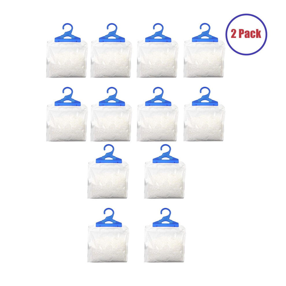 VinsaniÂ® Pack of 12 Hanging Wardrobe Dehumidifier Bags 210g Household Eliminate Odours