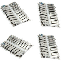 Vinsani 4 Packs of 20 Stainless Steel Spring Loaded Metal Laundry Clothes Clip Pegs