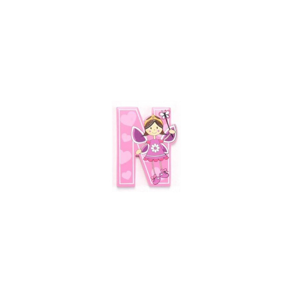Vinsani Wooden Fairy Alphabet Letters Personalised Bedroom Wall Door Name (N)