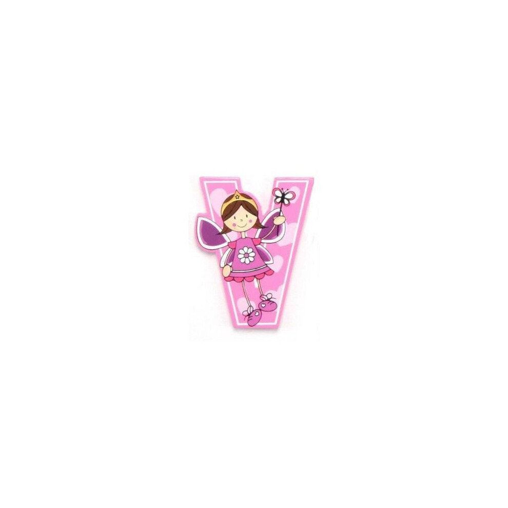 Vinsani Wooden Fairy Alphabet Letters Personalised Bedroom Wall Door Name (V)