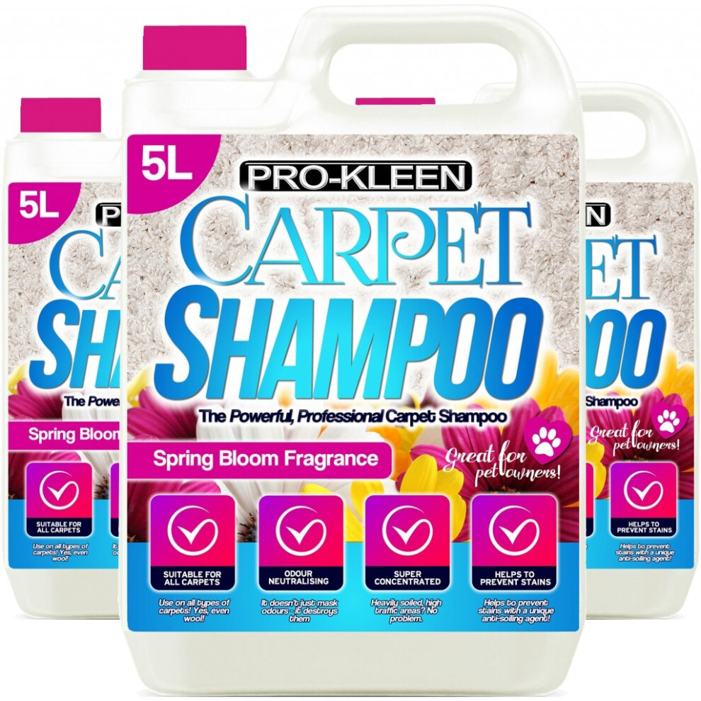 (15L, Spring Bloom) ProKleen Carpet Deep Cleaning Shampoo Solution