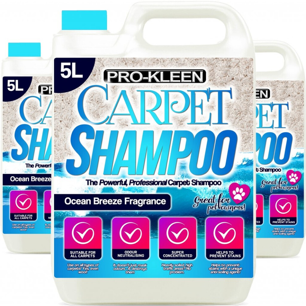 (15L, Ocean Breeze) ProKleen Carpet Deep Cleaning Shampoo Solution