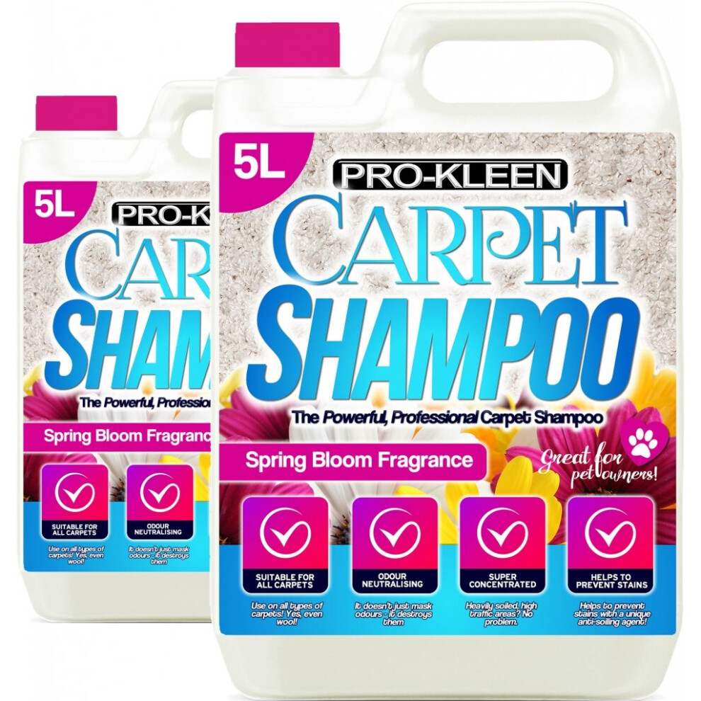 (10L, Spring Bloom) ProKleen Carpet Deep Cleaning Shampoo Solution