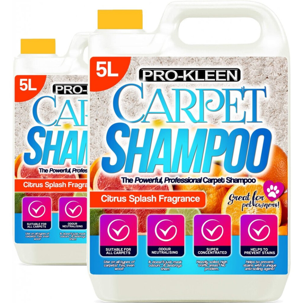 (10L, Citrus Splash) ProKleen Carpet Deep Cleaning Shampoo Solution