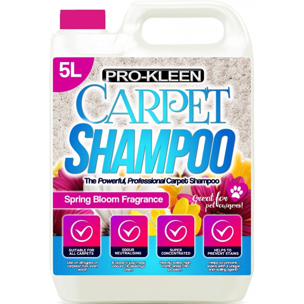 (5L, Spring Bloom) ProKleen Carpet Deep Cleaning Shampoo Solution