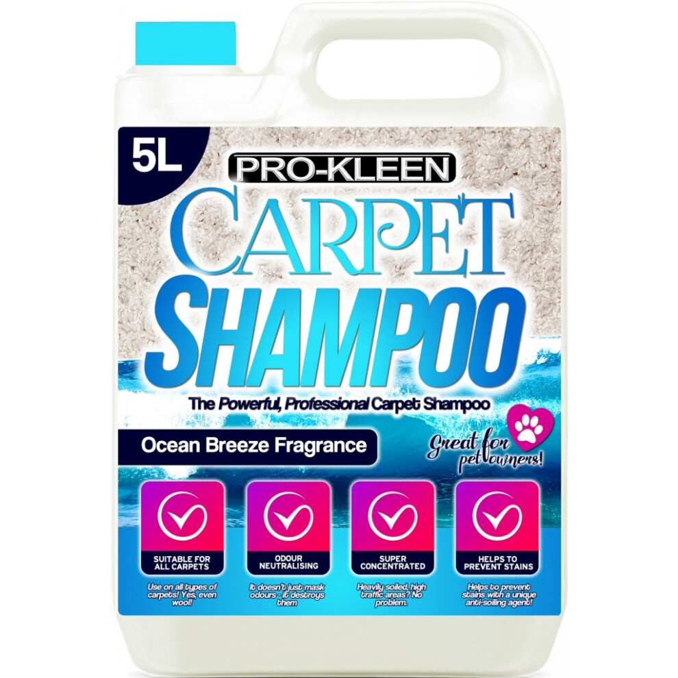 (5L, Ocean Breeze) ProKleen Carpet Deep Cleaning Shampoo Solution