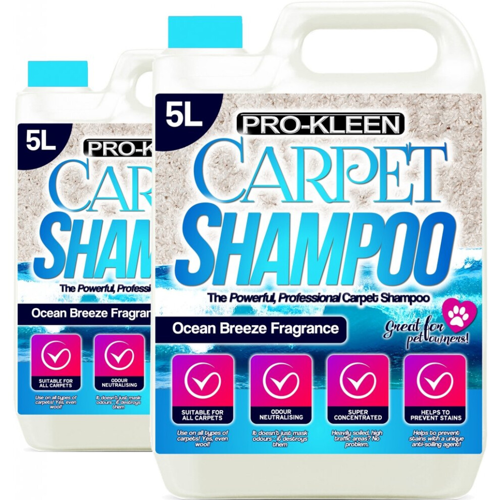 (10L, Ocean Breeze) ProKleen Carpet Deep Cleaning Shampoo Solution