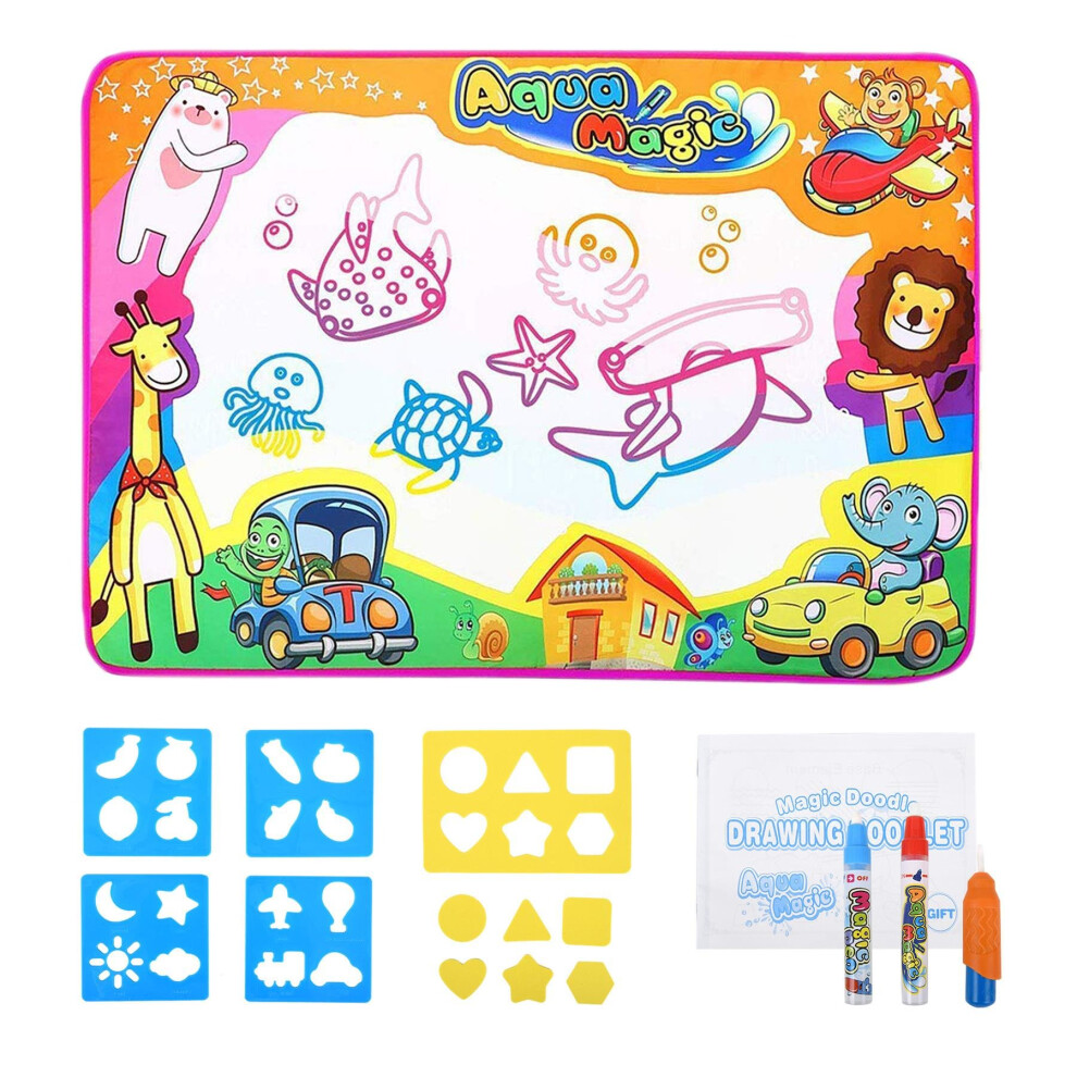 SOKAÂ® 86 X 57cm Large Size Magic Water Aqua Doodle Drawing Mat, Drawing Handwriting Toy for Kids Girls Boys Toddlers