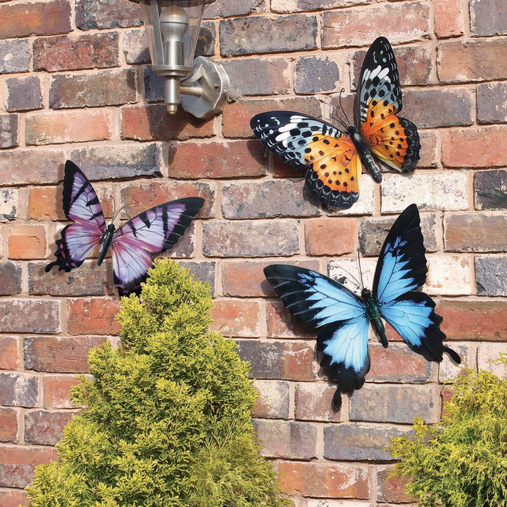 Metal Butterflies Wall Decoration 3 colours