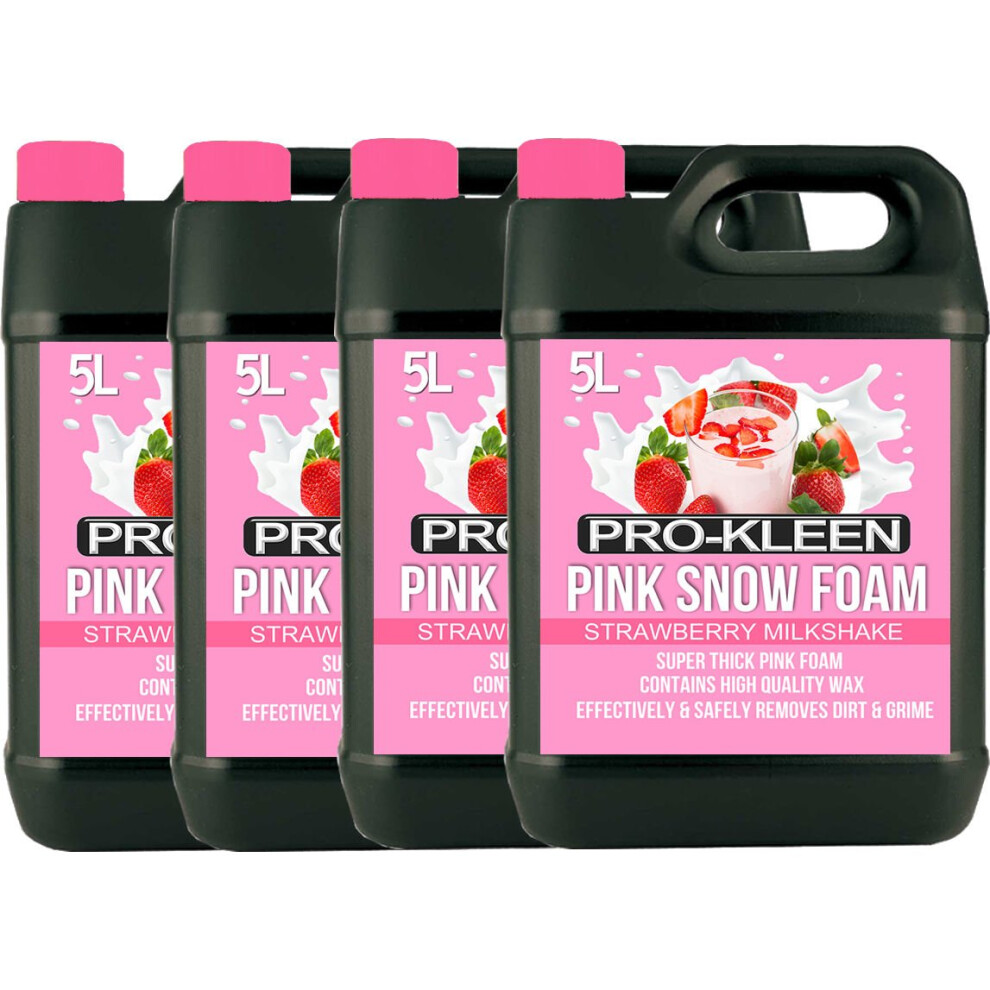 Pro-Kleen (20L, Strawberry Milkshake) Fragranced Super-Thick Snow Foam