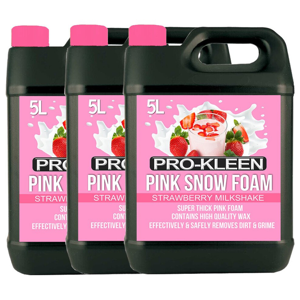 Pro-Kleen (15L, Strawberry Milkshake) Fragranced Super-Thick Snow Foam
