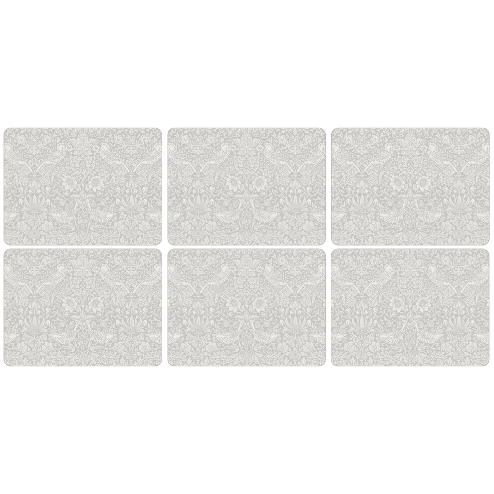 Wrendale William Morris Pure Strawberry Thief Placemats, Set Of 6