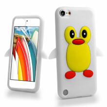 (White) Ameego 3D Penguin Silicone Gel Case Cover For iPod Touch 5th Generation