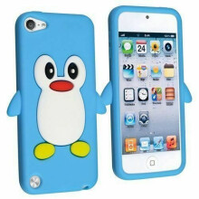 (Blue) Ameego 3D Penguin Silicone Gel Case Cover For iPod Touch 5th Generation