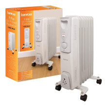 Benross 42690 Portable 7 Fin Oil Filled Radiator / Adjustable Thermostat