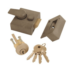 (Gunmetal Narrow) iON Hardware Front Door Nightlatch Lock
