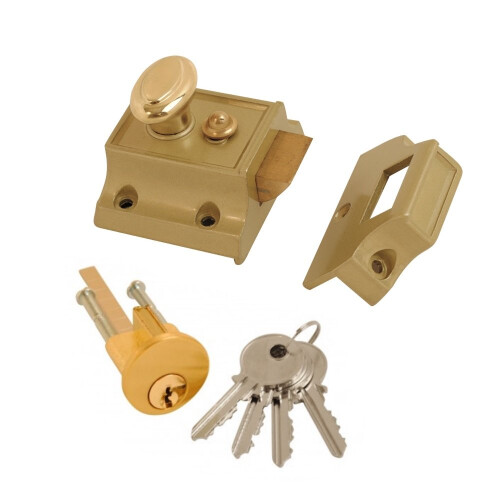 (Gunmetal Standard) iON Hardware Front Door Nightlatch Lock