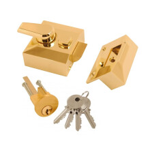 (Brass Narrow) iON Hardware Front Door Nightlatch Lock