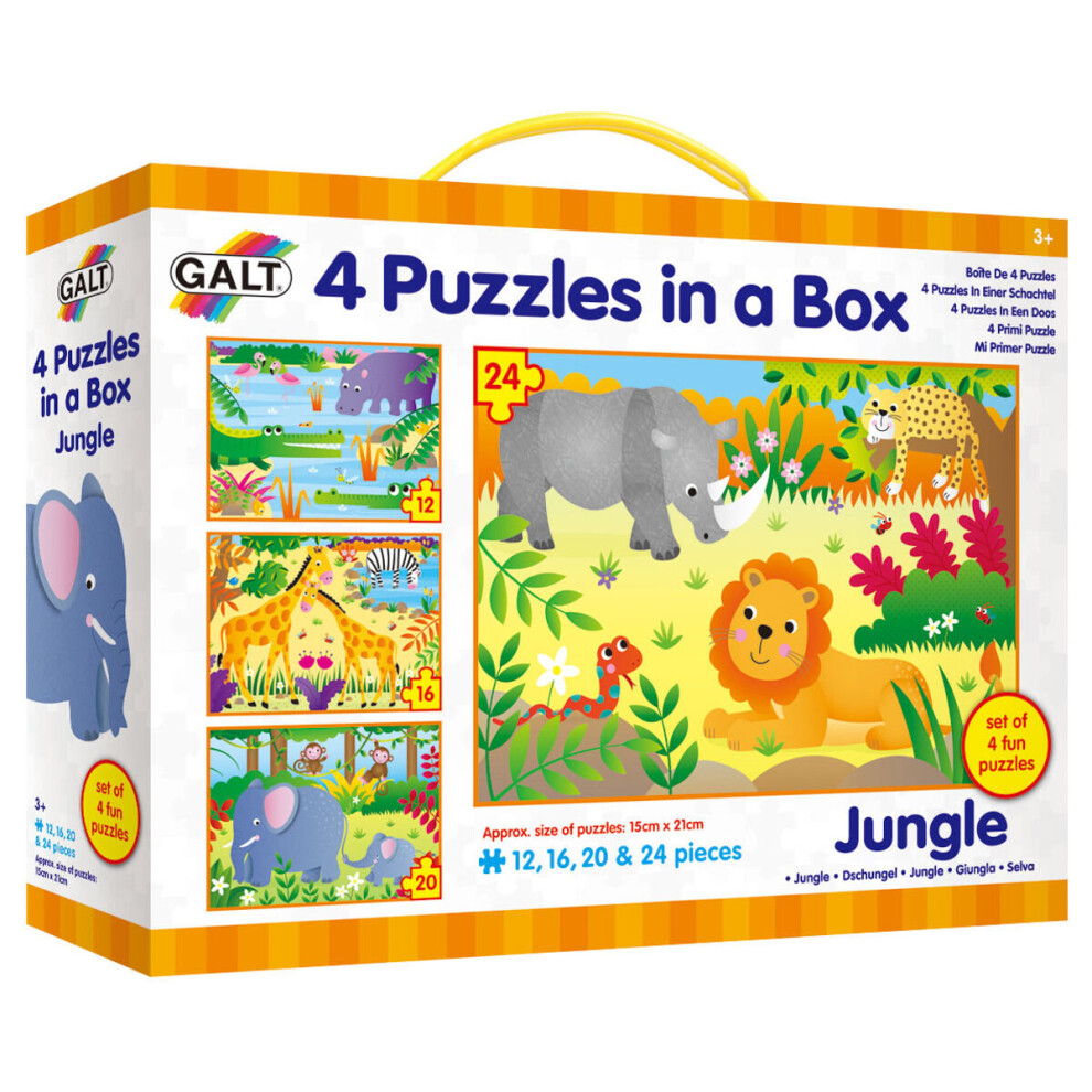 Galt 4 Puzzles In A Box - Jungle