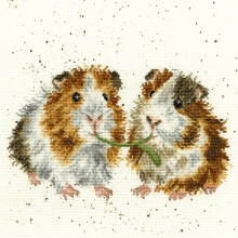 Bothy Threads Cross Stitch Kit by Hannah Dale - Lettuce Be Friends - Guinea Pigs XHD19