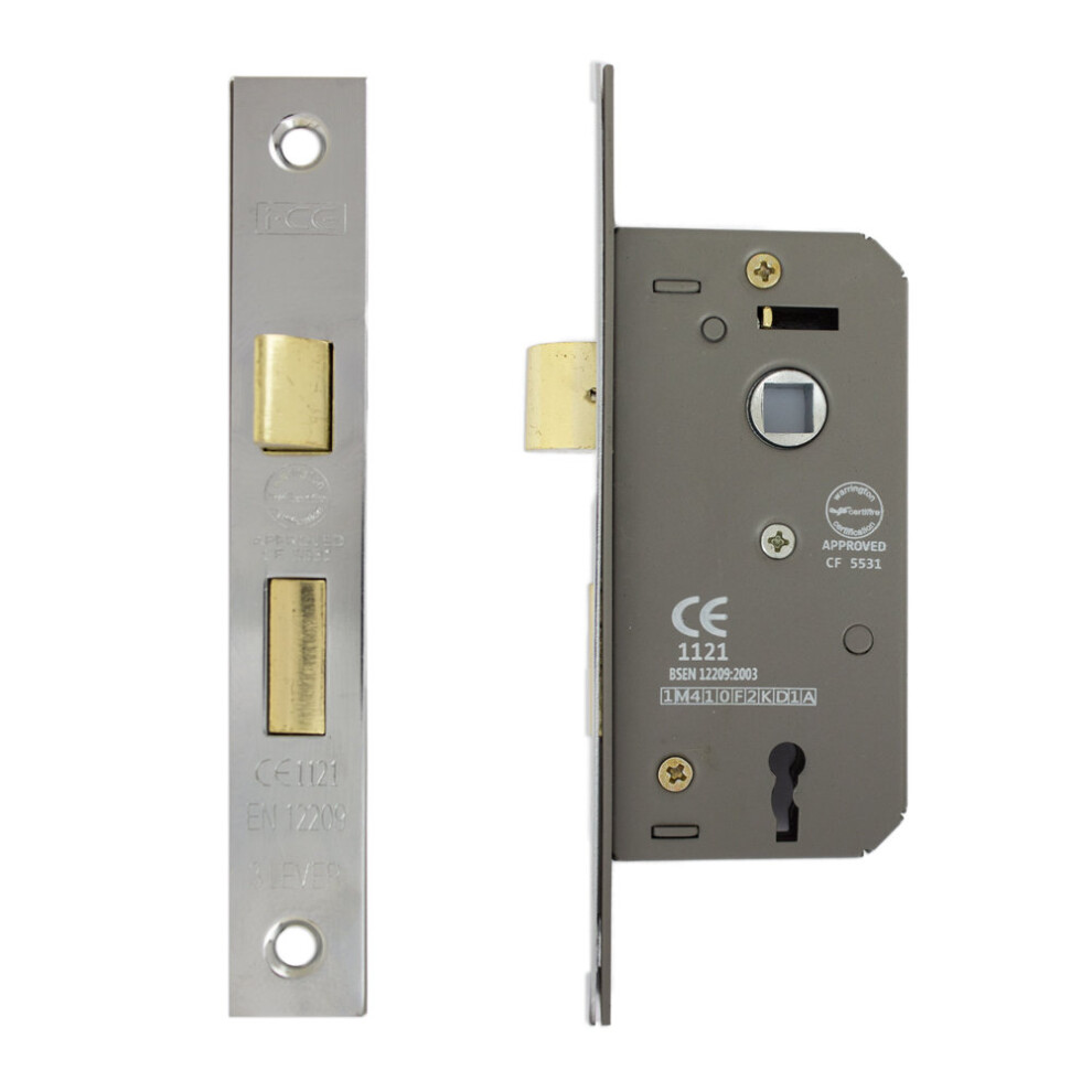(50 mm (31 mm Backset), Nickel Plated) i-CE Locking Systems 3 Lever Fire Rated Sash Locks