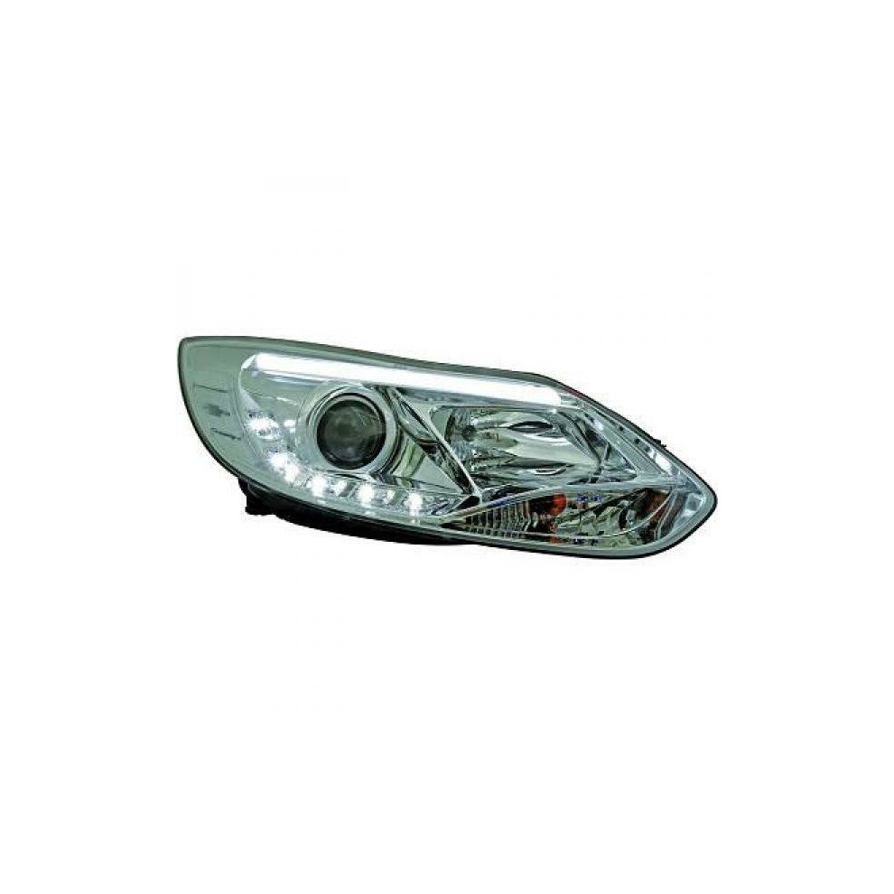 Lhd Projector Headlights Pair Led Lightbar Drl Clear Chrome Ford Focus Iv Cb8 11-On 4052355357236