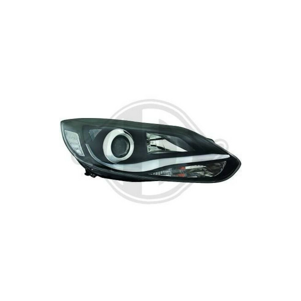Lhd Projector Headlights Pair Led Lightbar Drl Clear Ford Focus Iv Cb8 11-On Black 4052355432018