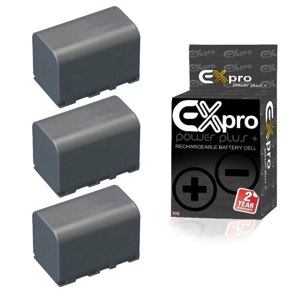 3X Ex-Pro Digital Camera Battery Bn-Vf823u Bn-Vf823 For Jvc Gz-Mg610 Gz-Mg630a 5055256971586