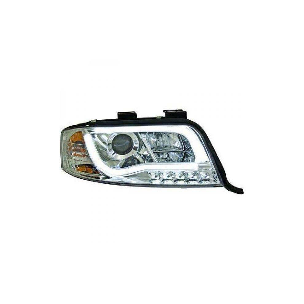 Lhd Projector Headlights Pair Led Lightbar Drl Clear Chrome Audi A6 Typ 4B 01-04 4052355350992