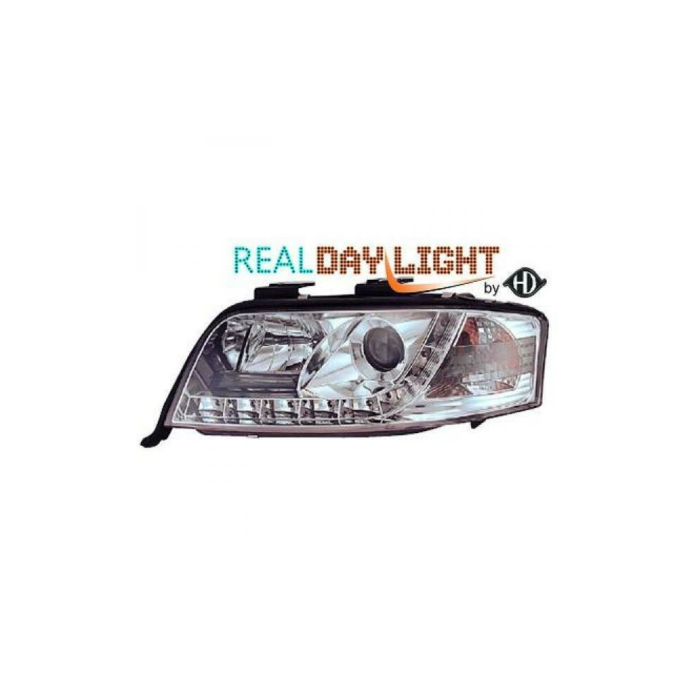 Lhd Projector Led Drl Headlights Pair Clear Chrome Audi A6 Typ 4B 01-04 4052355277800