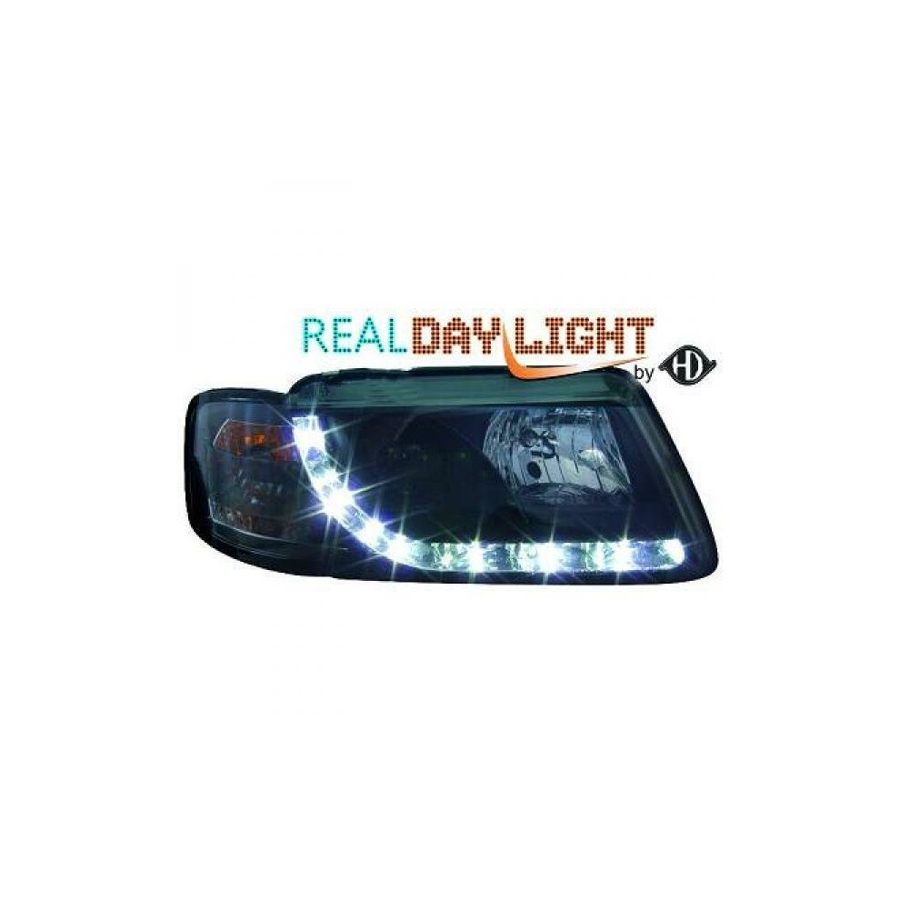 Lhd Projector Led Drl Headlights Headlamp Pair Clear Audi A3 96-03 Black 4052355008817