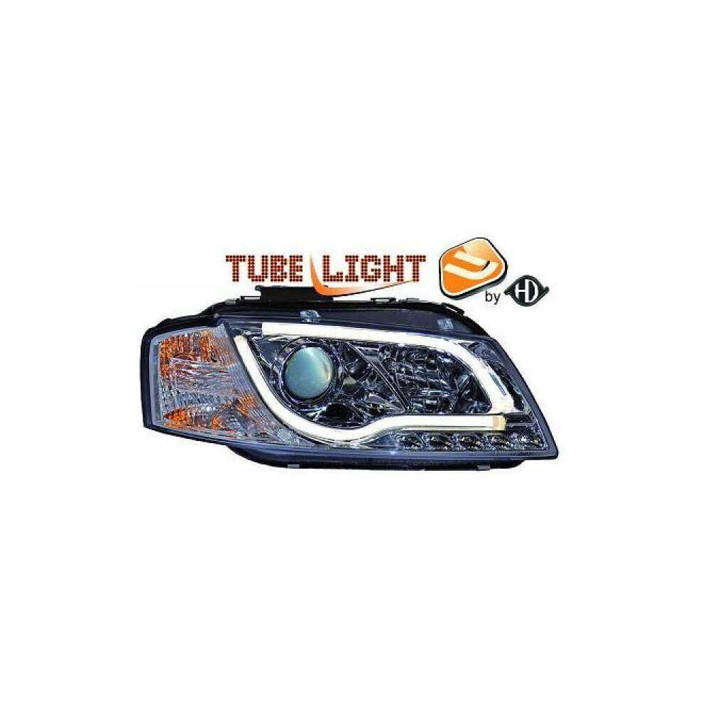 Lhd Projector Headlights Headlamp Pair Led Lightbar Drl Clear Chrome Audi A3 03-08 4052355324061