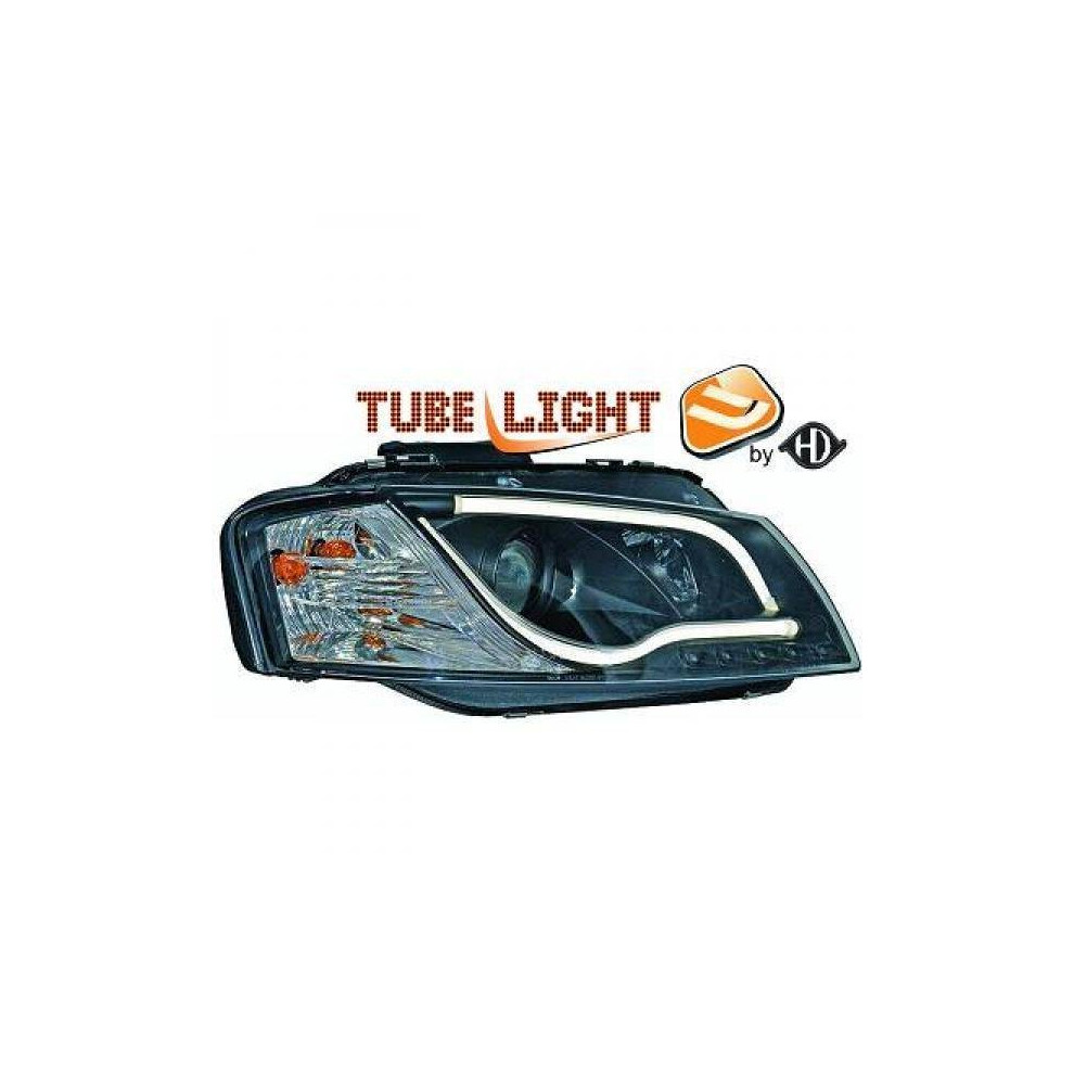 Lhd Projector Headlights Headlamp Pair Led Lightbar Drl Clear Audi A3 03-08 Black 4052355324078