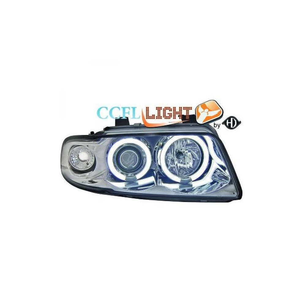 Lhd Ccfl Projector Headlights Pair Clear Chrome Audi A4 Saloon Avant 8D2 94-98 4052355002440