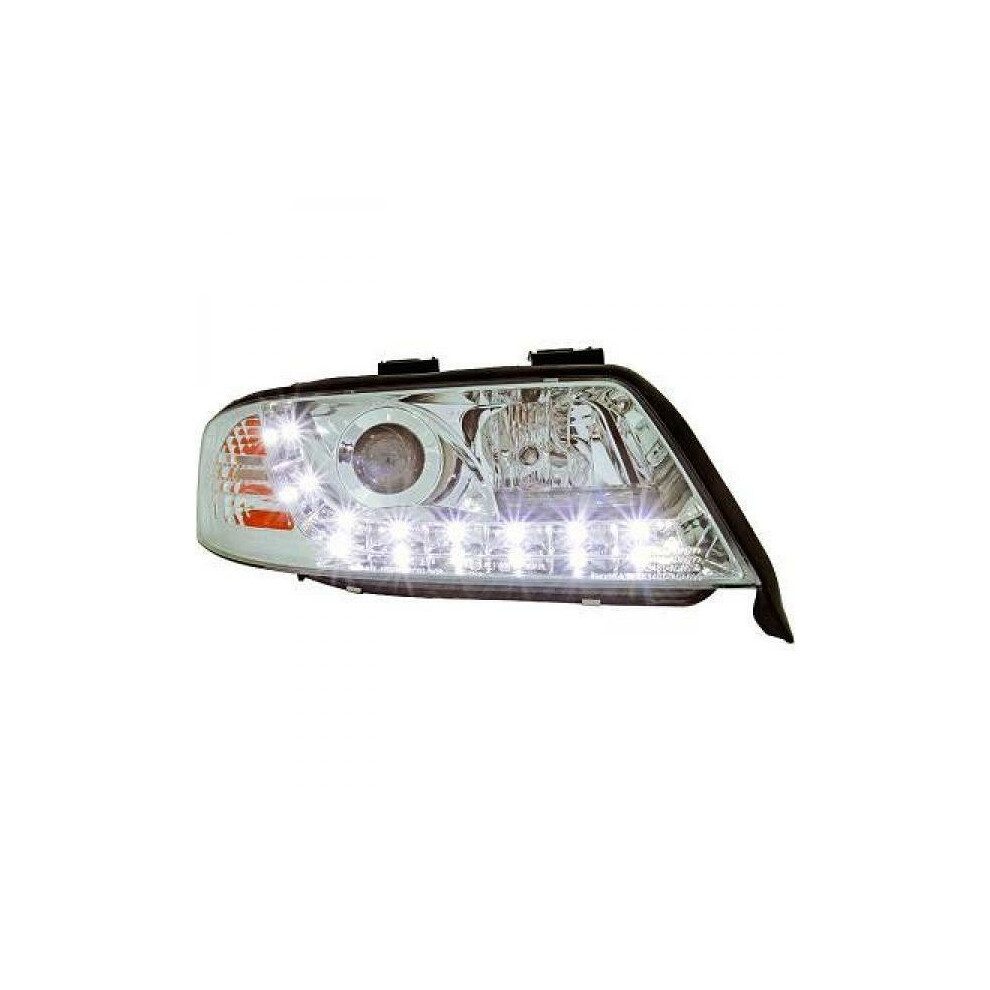 Lhd Projector Headlights Pair Led Dragon Drl Lights Clear Chrome Audi A6 Typ 4B 97-01 4052355006479