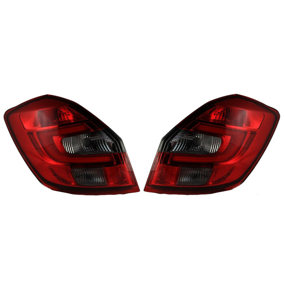 For Skoda Fabia Ii 2007+ Red / Smoke LED Rear Tail Lights Lamps Indicators Set