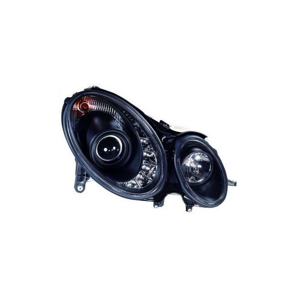 Lhd Projector Headlights Pair Led Dragon Drl Lights Clear D2s H7 Mercedes W211 Black 4052355047359