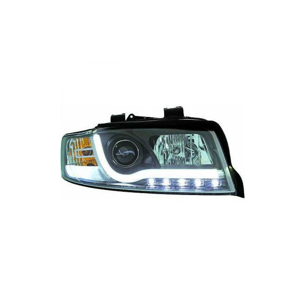 Lhd Projector Headlights Pair Led Lightbar Drl Clear Audi A4 Avant 8E 00-04 Black 4052355321619