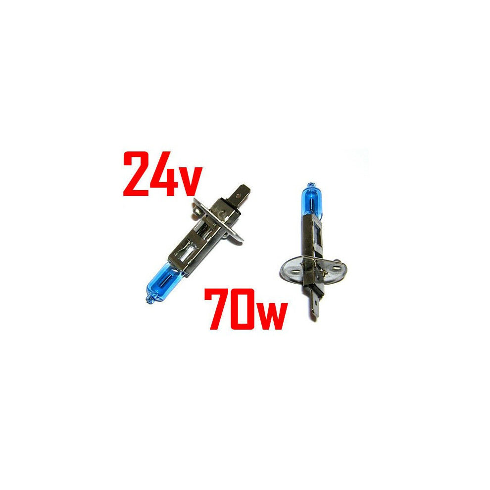 Pair 24V 70W H1 Super 4800K Xenon Headlight Bulbs Lorry Truck Hgv White 5060590381762