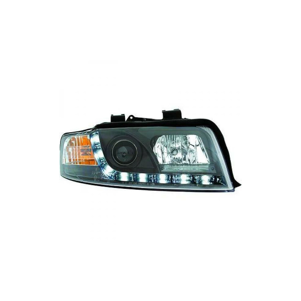 Lhd Projector Headlights Pair Led Dragon Drl Lights Clear H1 H1 Audi A4 8E 00-04 Black 4052355004017