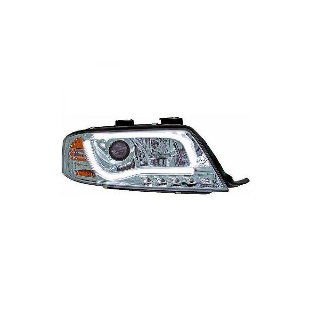Lhd Projector Headlights Pair Led Lightbar Drl Clear Chrome Audi A6 Typ 4B 97-01 4052355322012