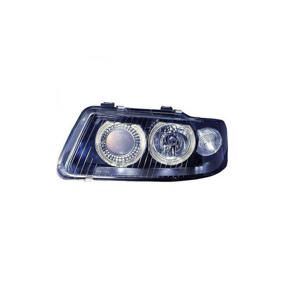 RHD LHD Projector Headlights Headlamp Pair Angel Eyes Clear Black Audi A3 00-03