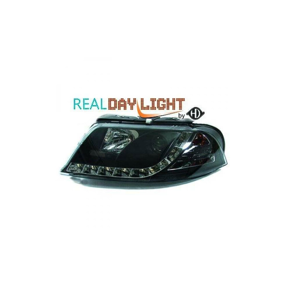 Lhd Projector Led Drl Headlights Pair Clear Vw Passat Typ3bg 00-05 Black 4052355091949