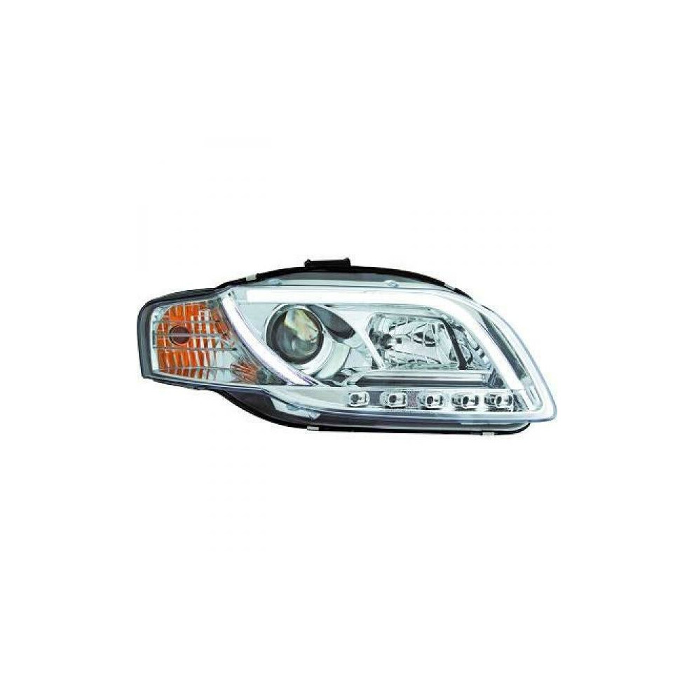 Lhd Projector Headlights Pair Led Lightbar Drl Clear Chrome Audi A4 Avant 8E 04-07 4052355350985