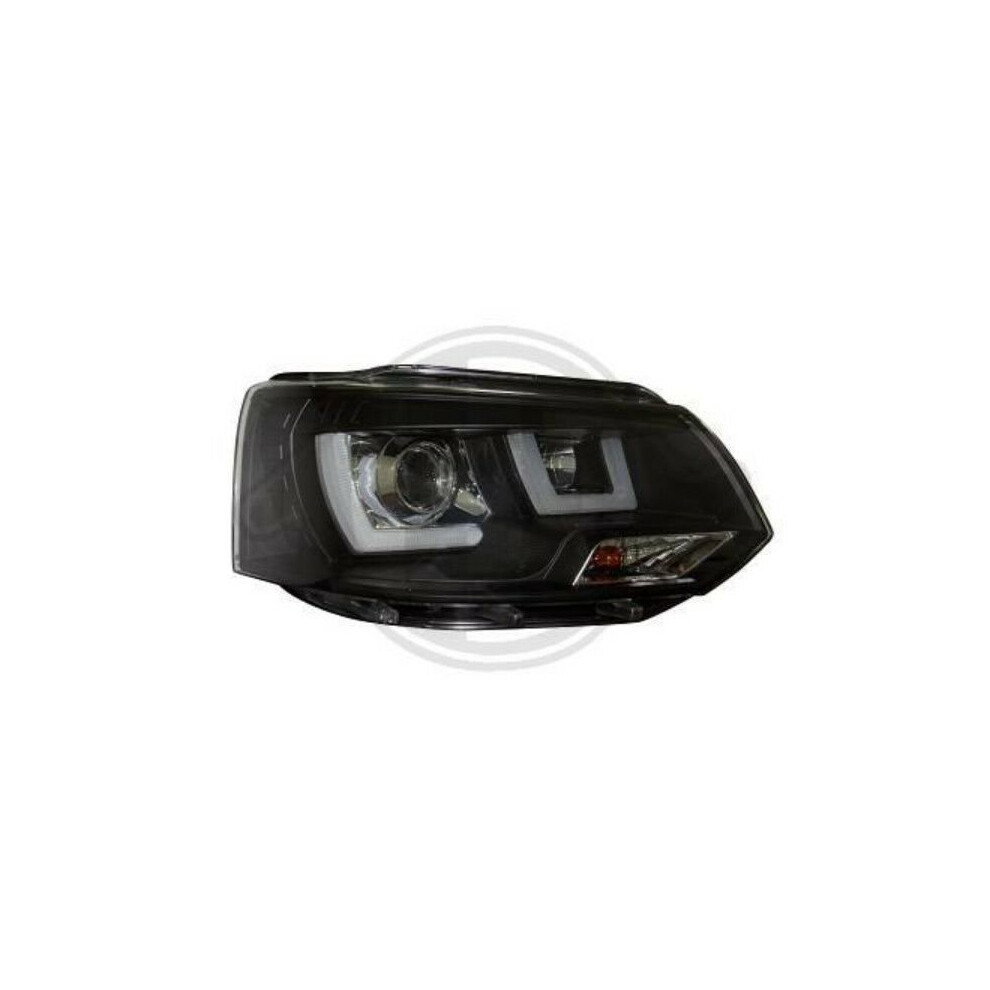 Lhd Projector Headlights Pair Led Lightbar Drl Clear Vw T5 Multivan 09-15 Black 4052355432032