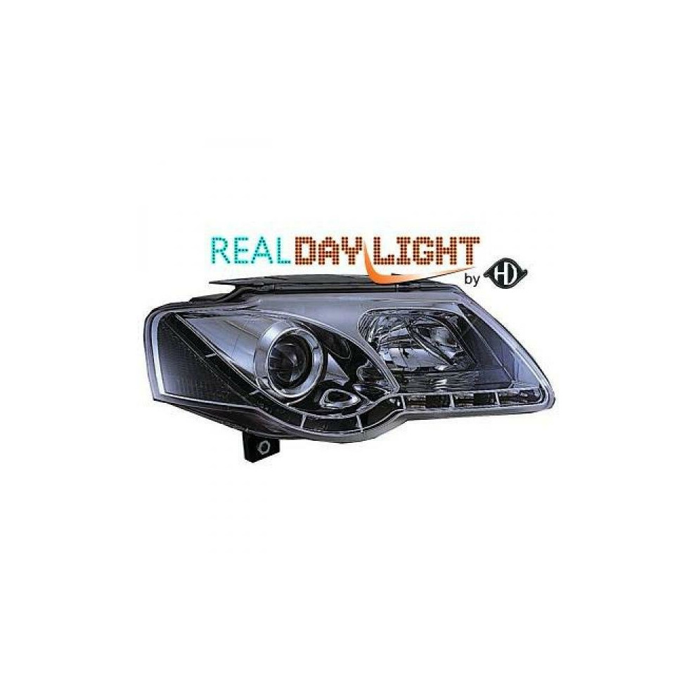 Lhd Projector Led Drl Headlights Pair Clear Chrome Vw Passat Saloon 05-10 4052355092977