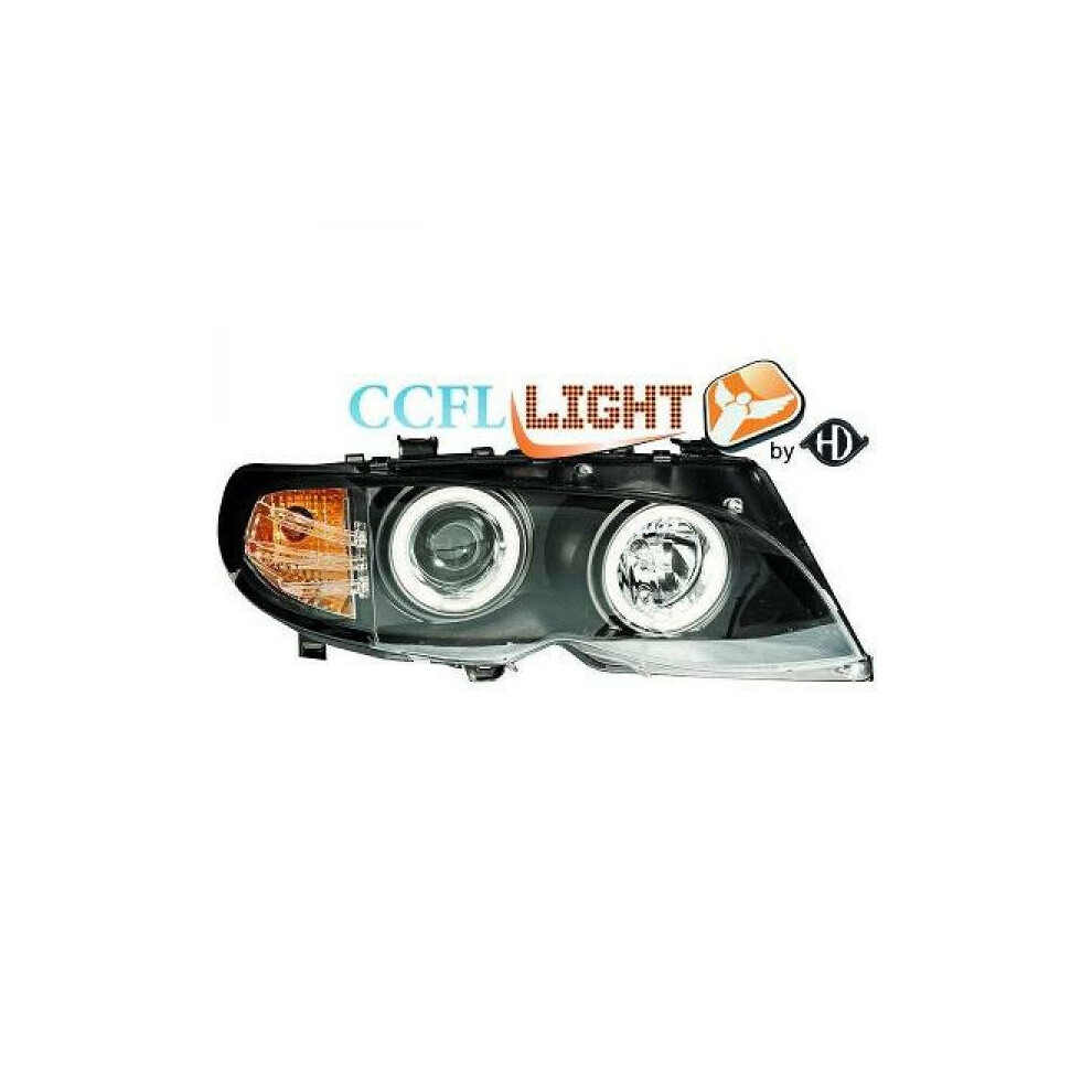 Lhd Projector Ccfl Headlights Pair Clear Bmw 3 Series E46 Touring 01-05 Black 4052355288462